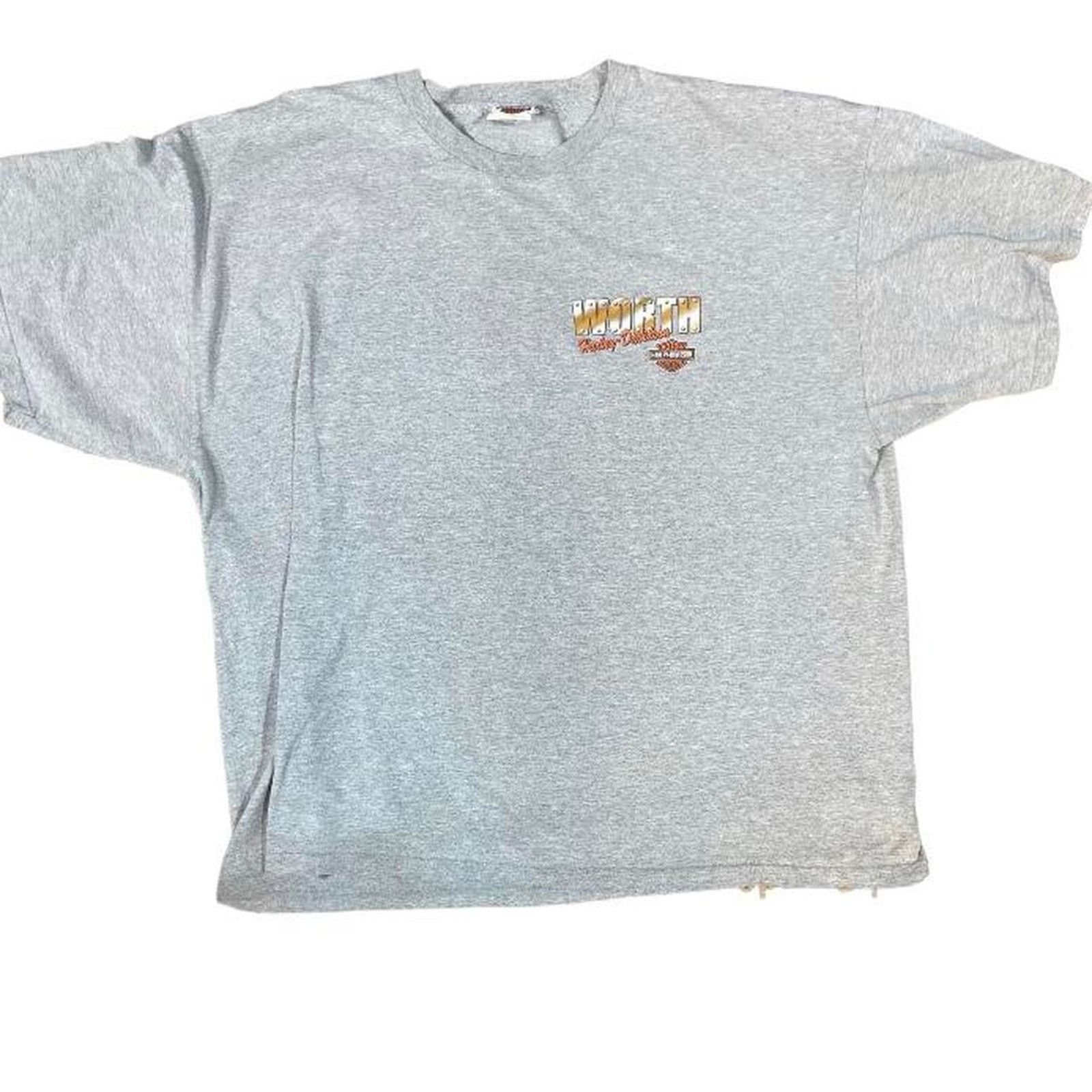 Harley Davidson 2000s grey harley davidson tee Size US XXL / EU 58 / 5 - 1 Thumbnail