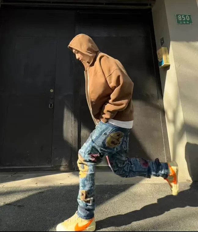 Givenchy Givenchy x Josh Smith Pumpkin Graf Rip Jeans 32 NM Size US 32 / EU 48 - 8 Thumbnail