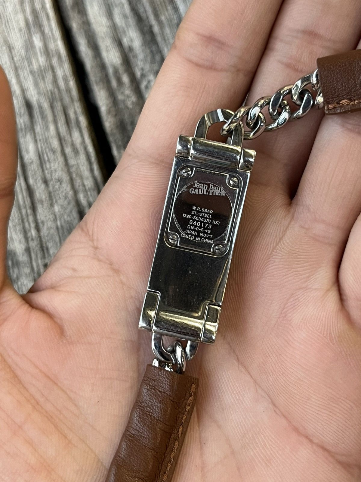 Jean Paul Gaultier Rare “90s JPG steel x leather watch Size ONE SIZE - 4 Thumbnail
