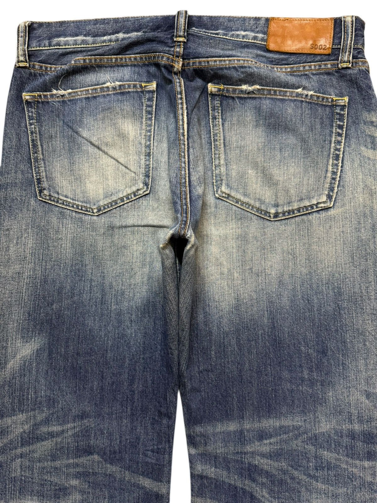 Uniqlo Vintage Y2K Japanese Uniqlo Faded Whisker Straight Wide Leg Size US 34 / EU 50 - 4 Thumbnail