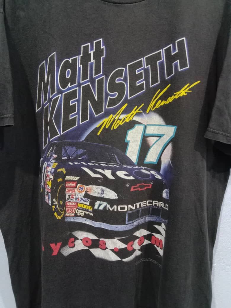 Vintage VINTAGE 90’S NASCAR MATT KENSETH OVERPRINT TEES SIZE XL Size US XL / EU 56 / 4 - 7 Thumbnail