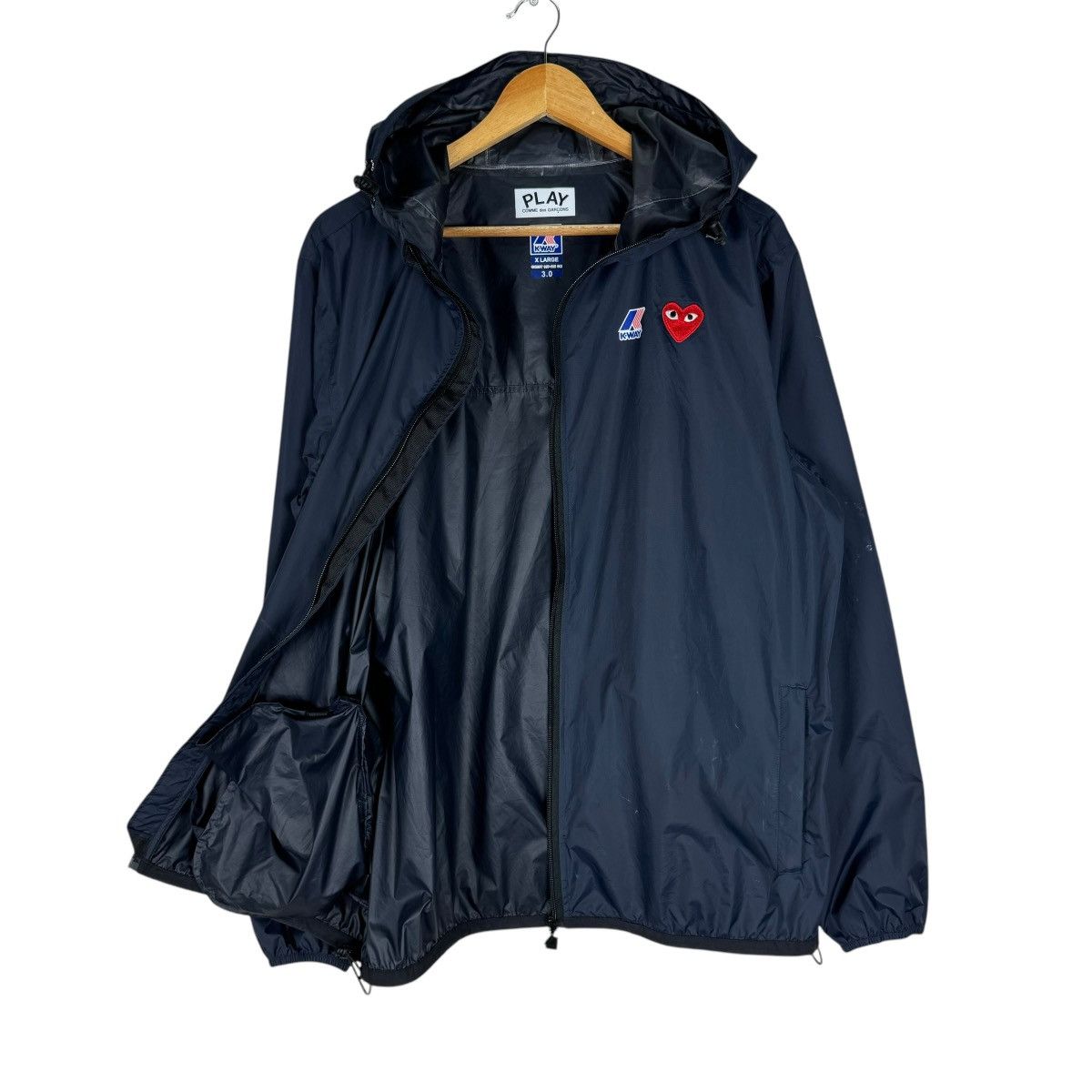 Comme des Garcons 🔥CDG PLAY X KWAY HOODIE WINDBREAKER JACKET Size US XL / EU 56 / 4 - 8 Thumbnail