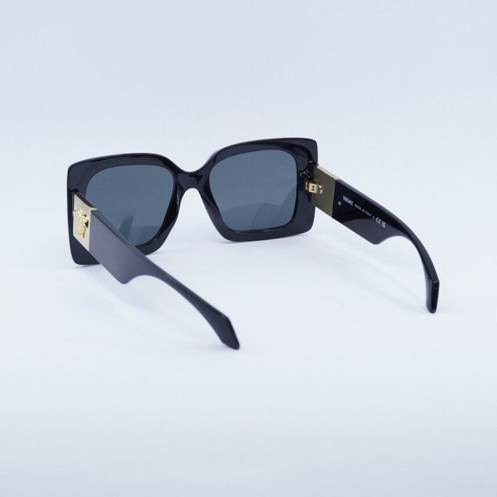 Versace Versace VE4467U GB1/87 Sunglasses Black Square Frame Size ONE SIZE - 11 Thumbnail