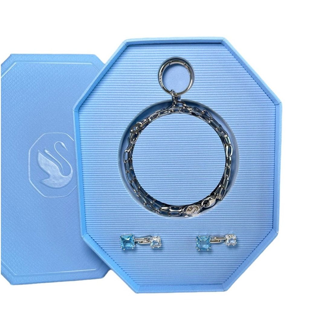 Swarovski Swarovski Pod jewelry Blue, Silver-tone plated Necklace Size ONE SIZE - 1 Thumbnail