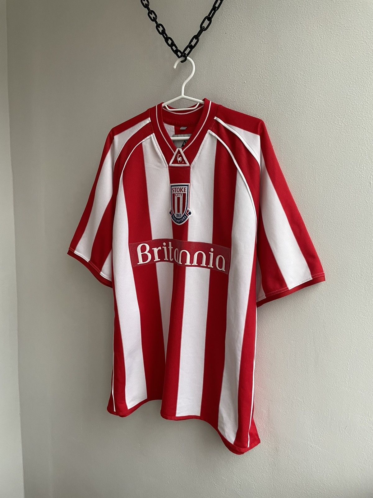 Le Coq Sportif Stoke City 2001 2002 2003 Home Football Soccer Jersey Shirt Size US XL / EU 56 / 4 - 2 Thumbnail