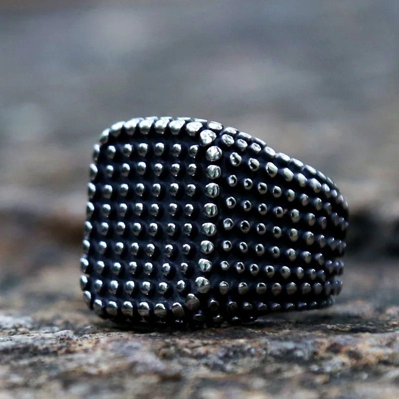 Jewelry Unique Bumps Square Rings Size ONE SIZE - 3 Thumbnail