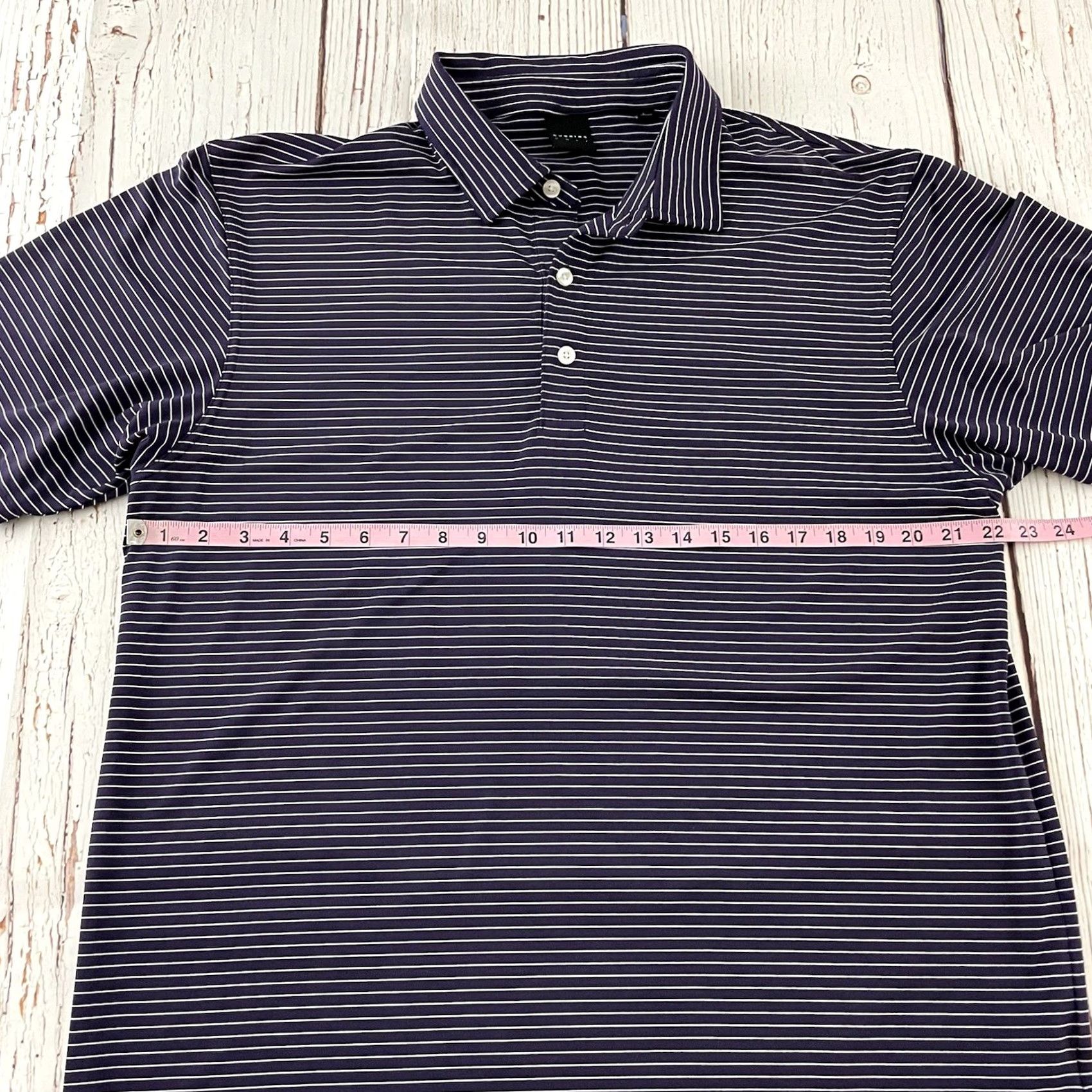 Vintage Dunning Striped Short Sleeve Polo Shirt Mens Large Purple Shirt Size US L / EU 52-54 / 3 - 3 Thumbnail