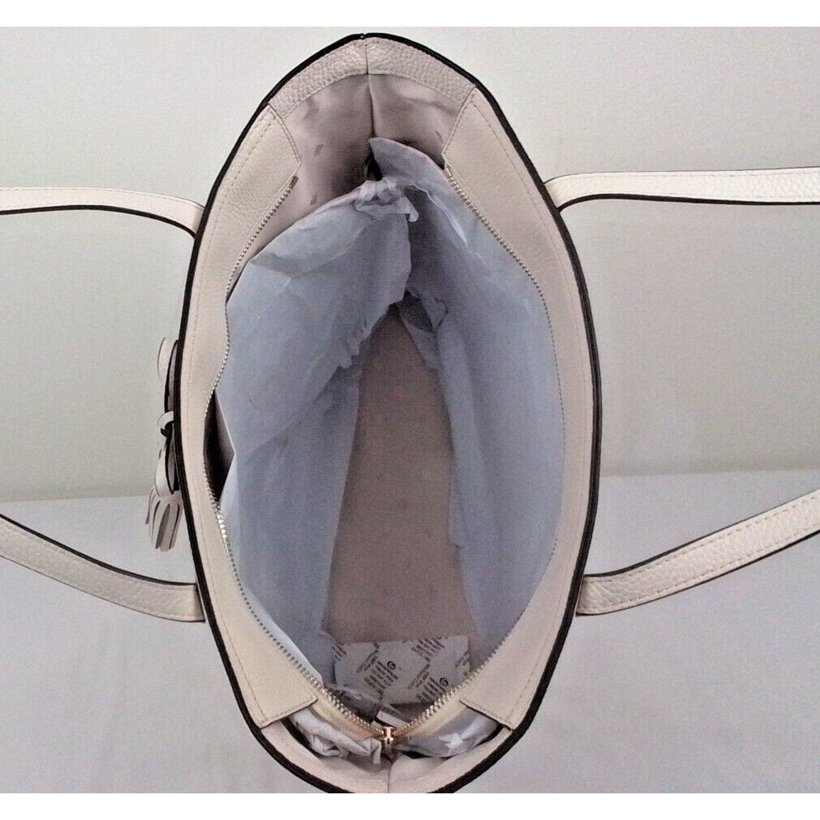 Kate Spade Kate Spade Leather Handbag Medium Top Zip Tote Parchment NWT Size ONE SIZE - 10 Thumbnail