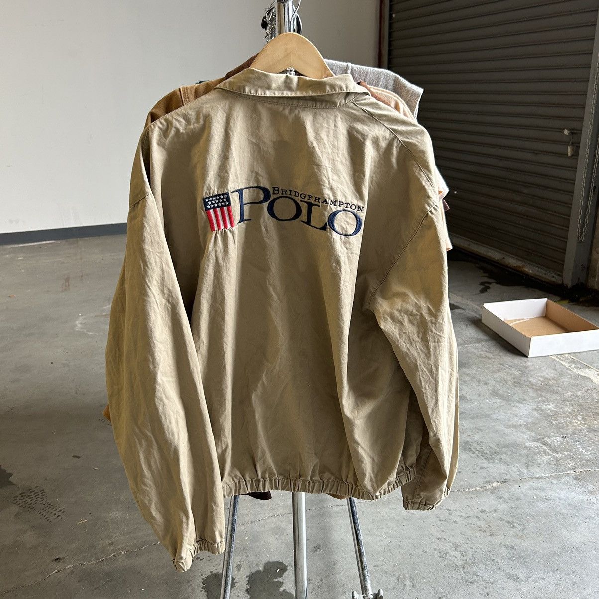 image of Lo Life x Polo Ralph Lauren 90's Polo By Ralph Laurent Polo Club Light Weight Jacket in Tan (Size L