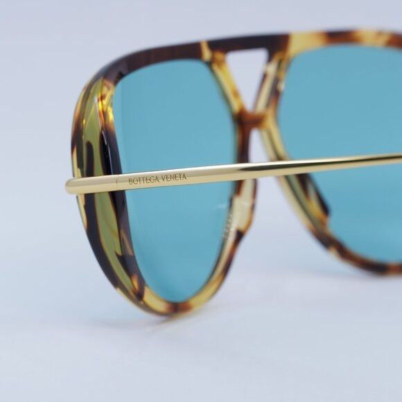 Bottega Veneta Bottega Veneta BV1273S 007 Sunglasses Havana/Gold Geometric Size ONE SIZE - 10 Thumbnail