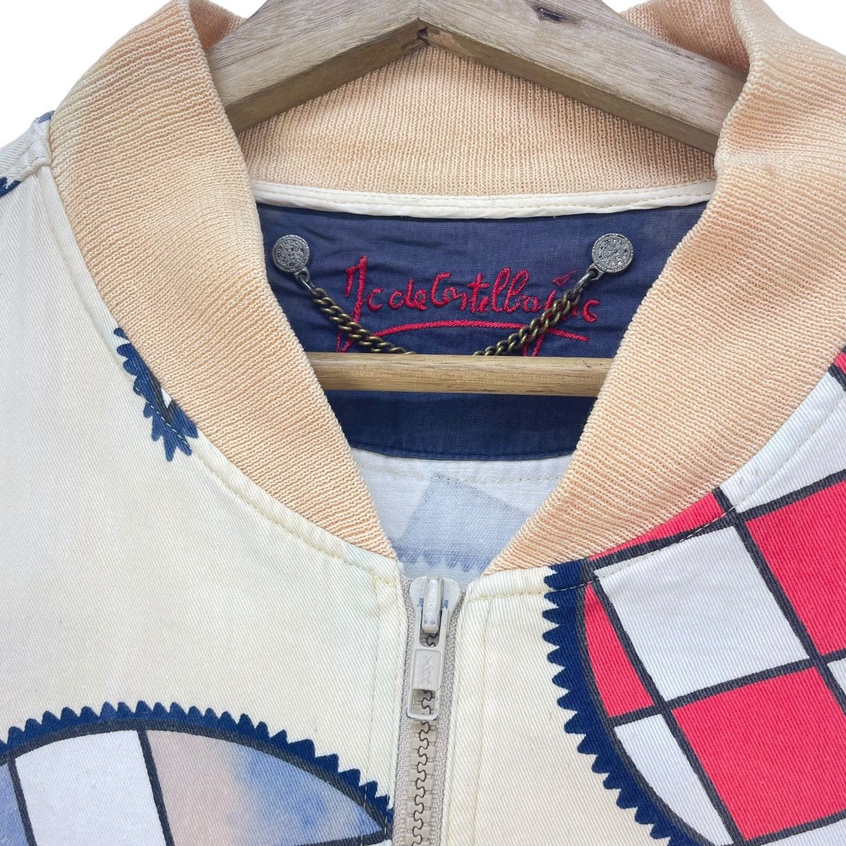 Jean Charles De Castelbajac × Vintage 💥Vtg Castelbajec Euro Paisley Nation Flag Bomber Jacket Size US XL / EU 56 / 4 - 9 Thumbnail