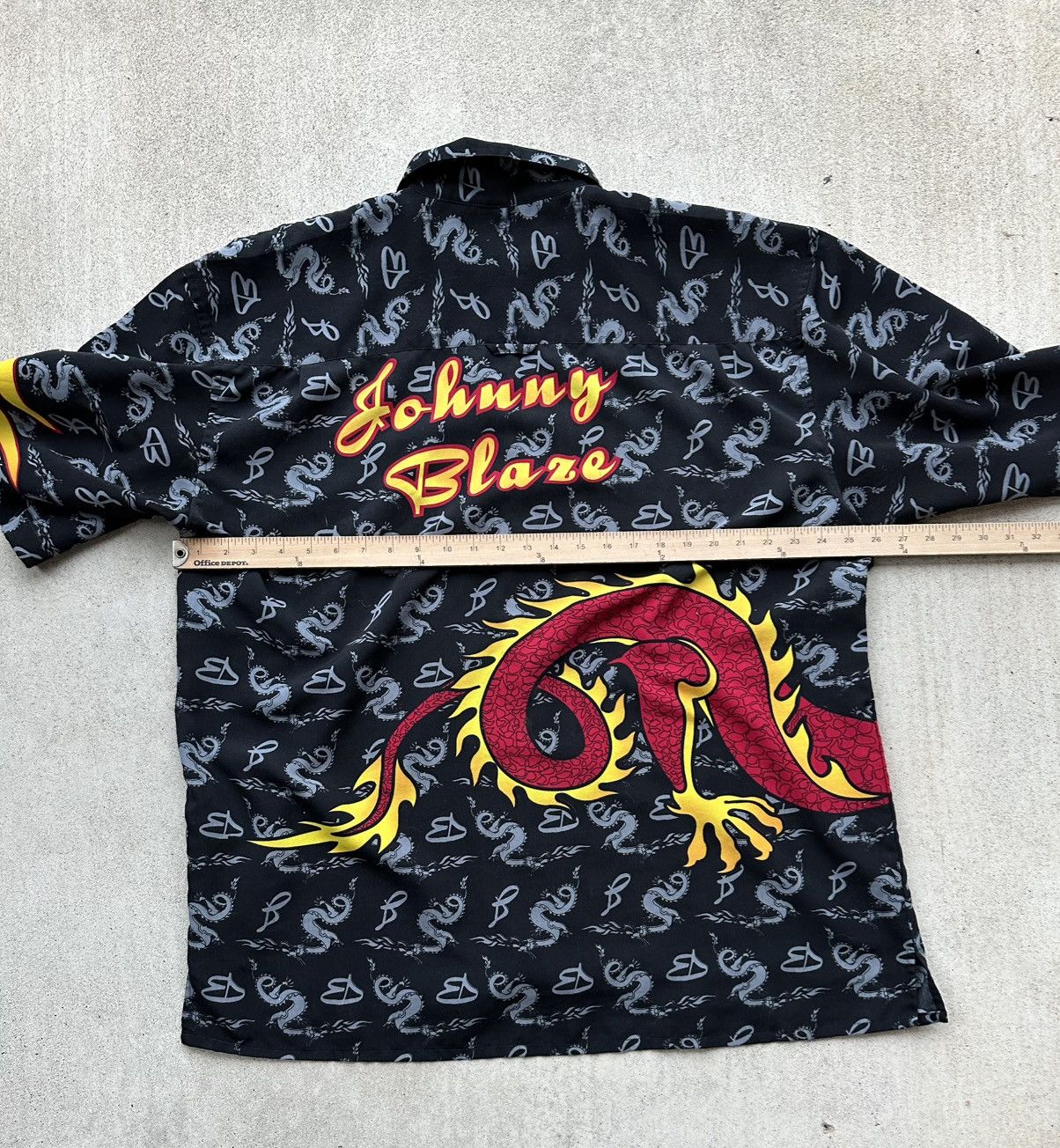 Vintage Vintage Johnny Blaze Hawaiian Shirt Y2K Hip Hop Dragon Size US XL / EU 56 / 4 - 5 Thumbnail