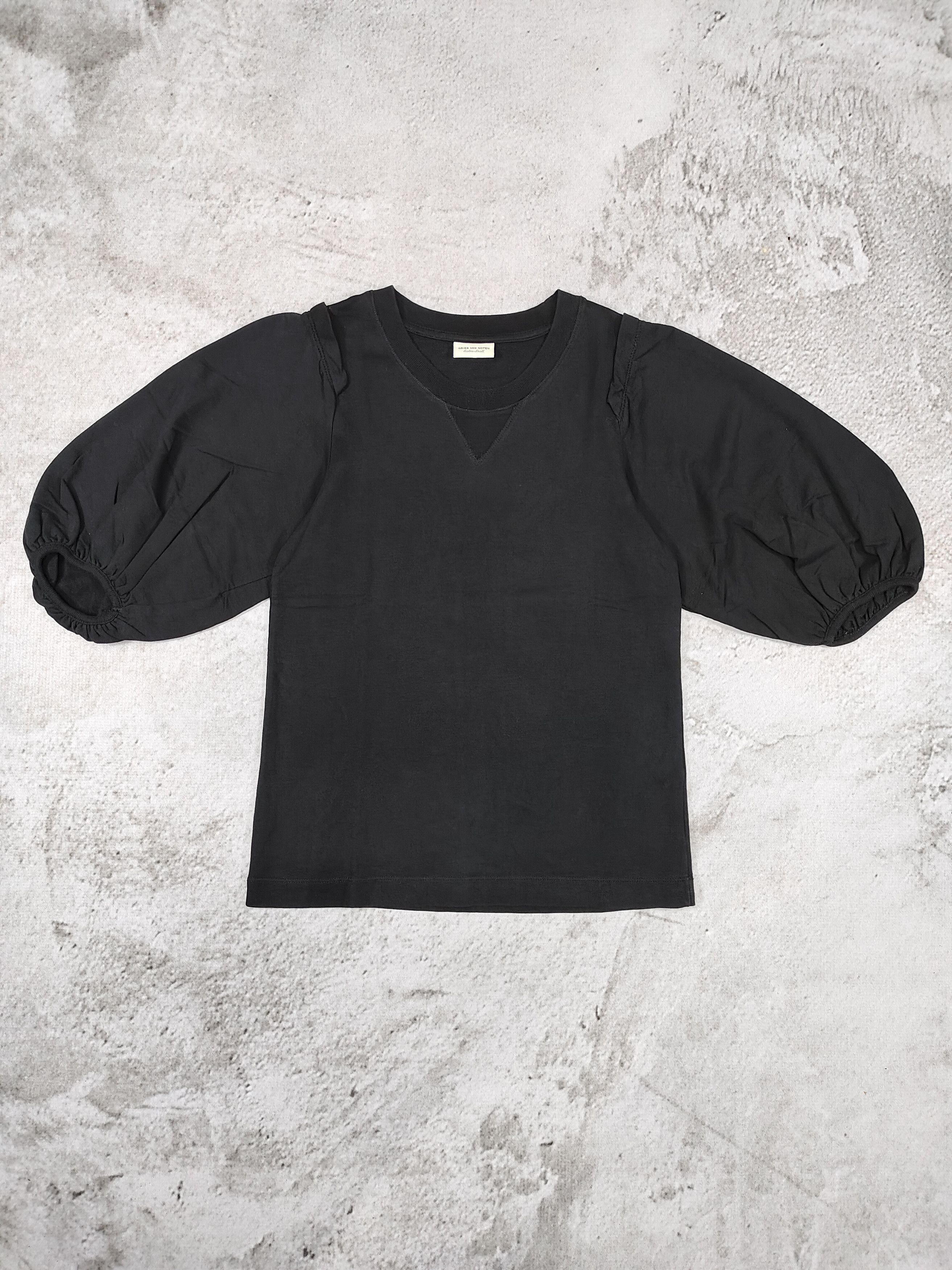 Dries Van Noten Dries Van Noten- Minimalist Structured Balloon Sleeve Tshirt Size S / US 4 / IT 40 - 5 Thumbnail