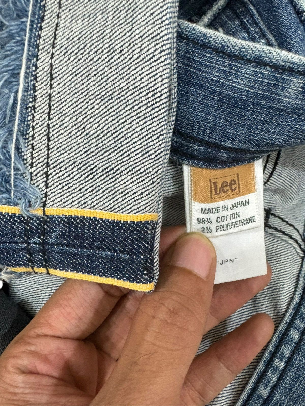 Lee Vintage Lee Lapis Selvedge Distressed Jeans Size US 27 - 11 Thumbnail