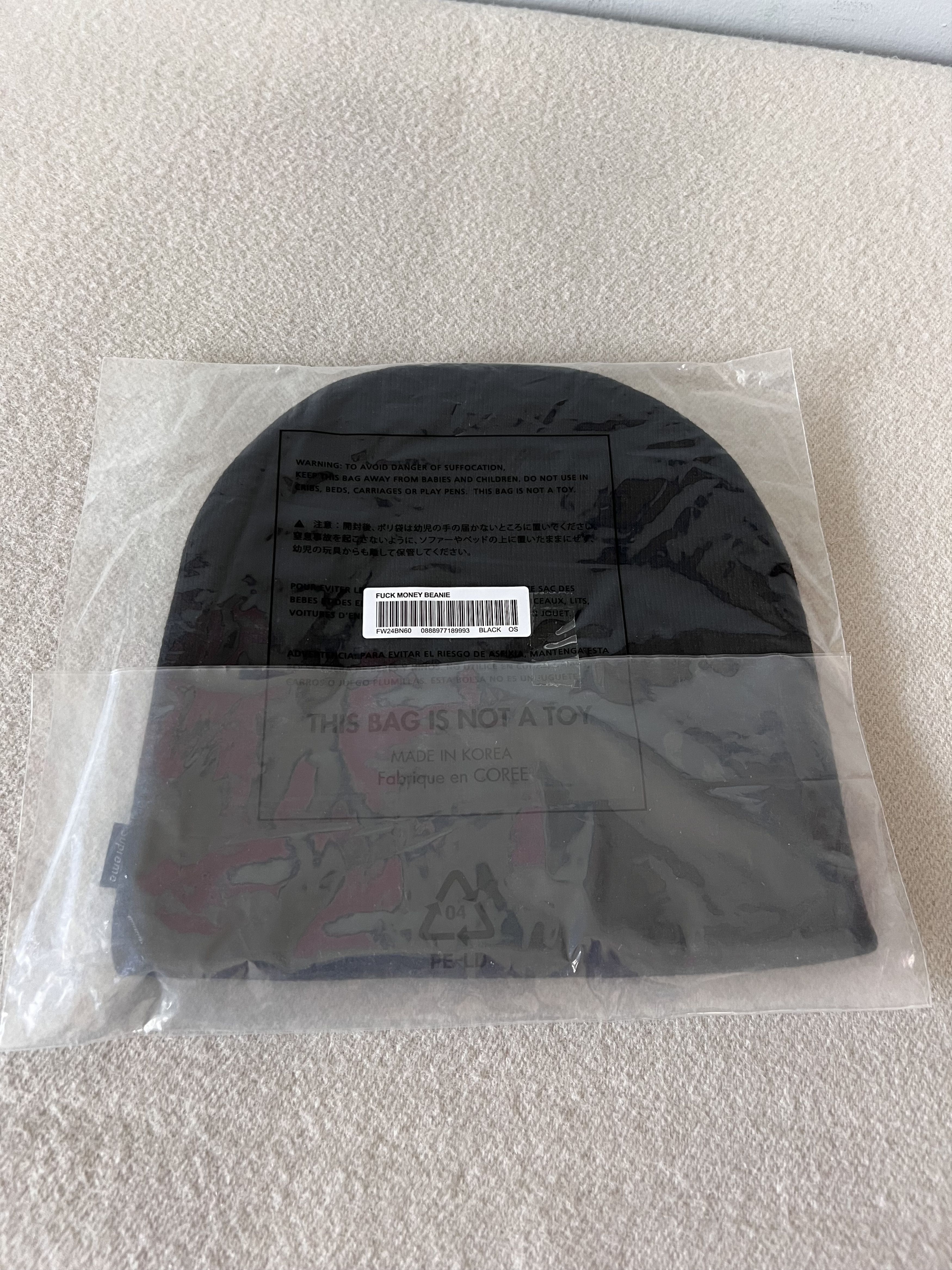 Supreme Supreme Fuck Money Skullcap Beanie in Black | Grailed