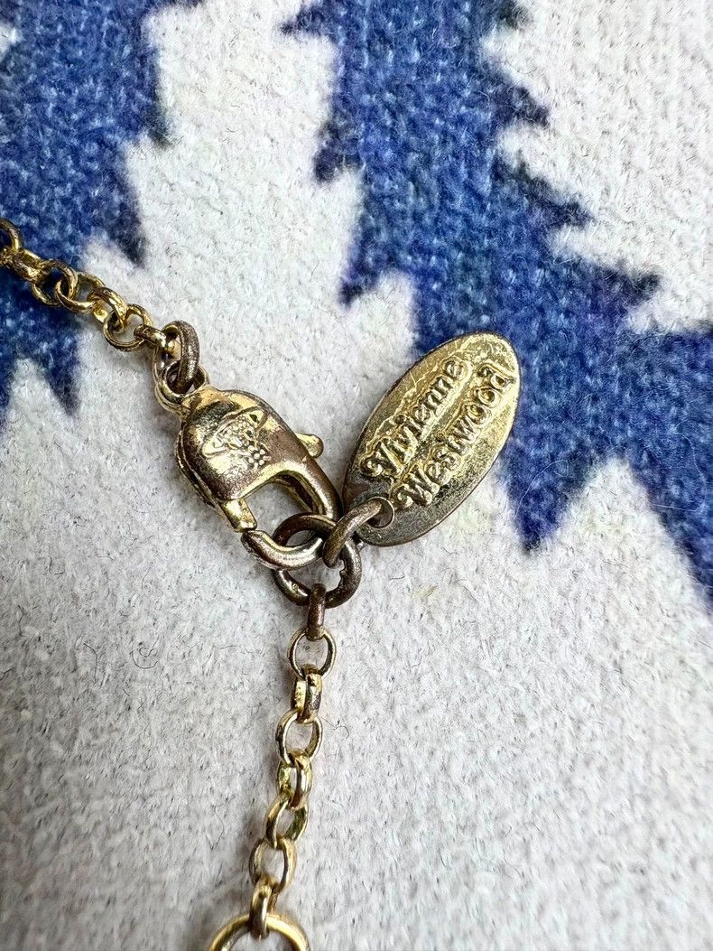 Vivienne Westwood Vivienne Westwood Vintage Gold Diamond-Embossed Orb Earth Size ONE SIZE - 8 Thumbnail