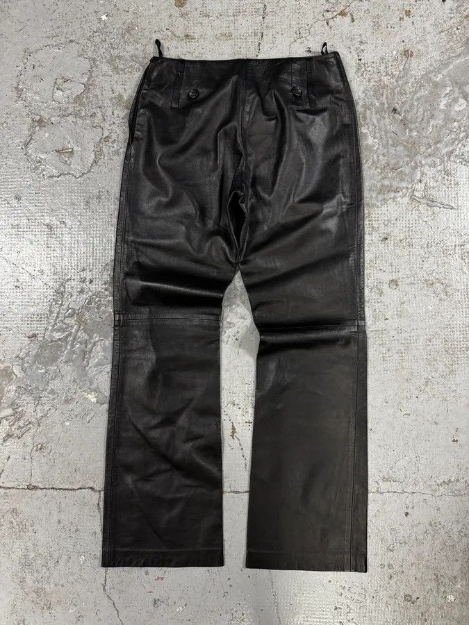 Prada 2000s Prada Black Leather Pants Size US 30 / EU 46 - 5 Thumbnail