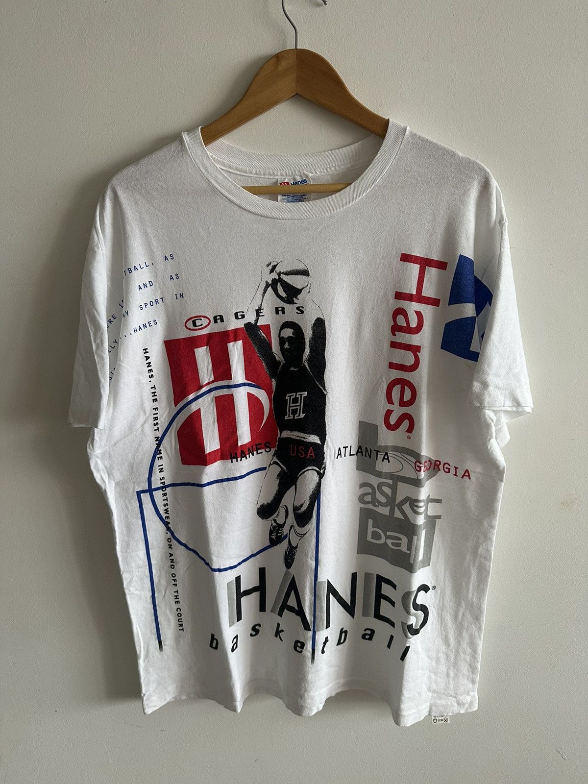 Vintage NBA Hanes Basketball Tees 90’s USA Rare
