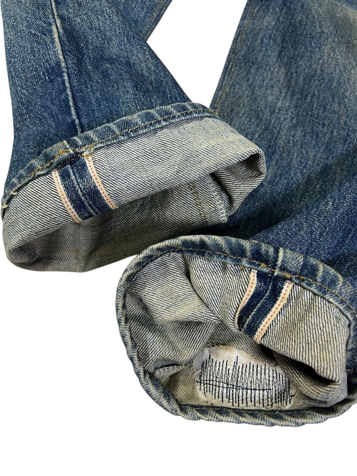 Levi's Vintage Levis 702 Big E Repaired Selvedge Backle Back Jean Size US 29 - 6 Thumbnail