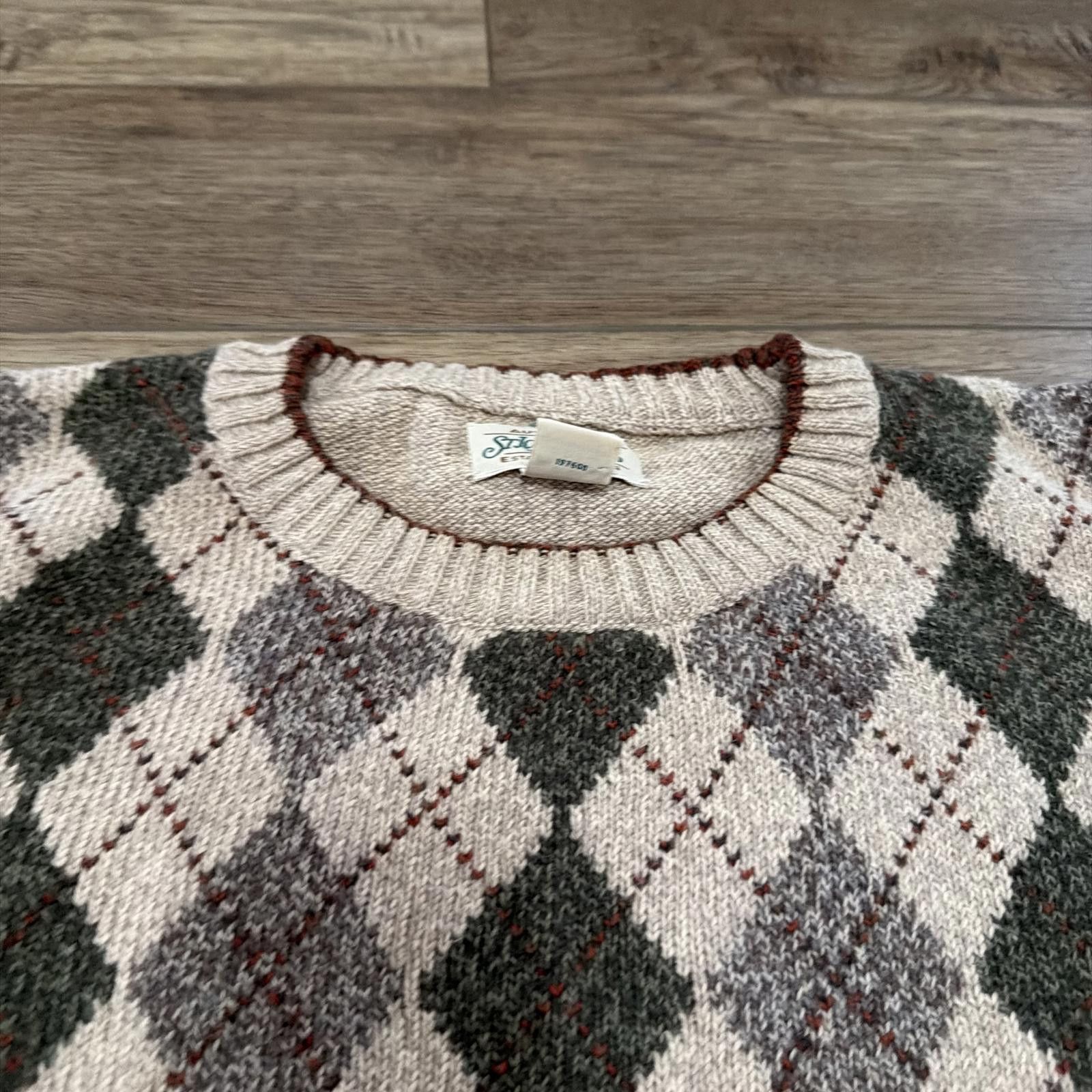 St. Johns Bay Vintage 90s St. John’s Bay Knit Argyle Geometric Sweater Size US XL / EU 56 / 4 - 2 Thumbnail