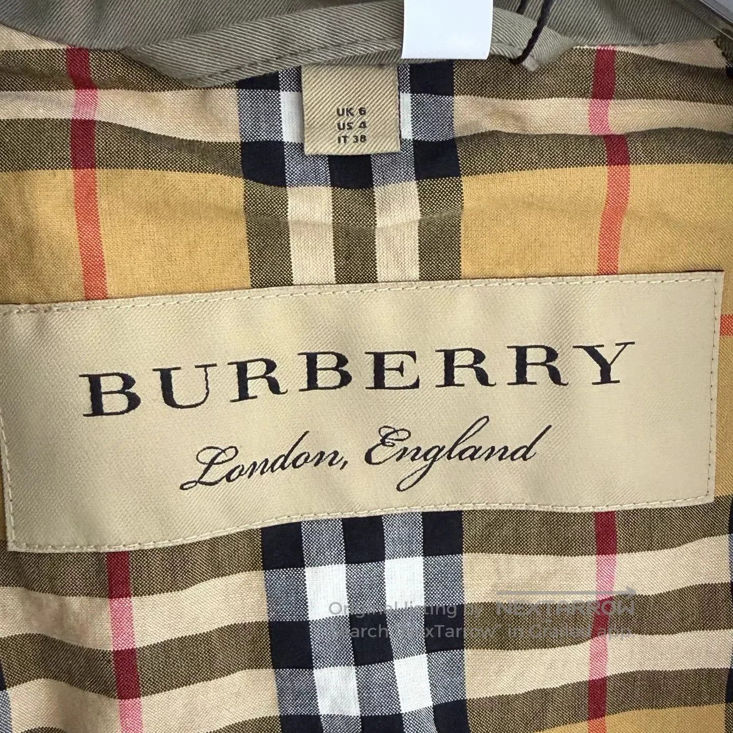 Burberry Burberry Green Check Lined Trench Coat. Size XS / US 0-2 / IT 36-38 - 5 Thumbnail