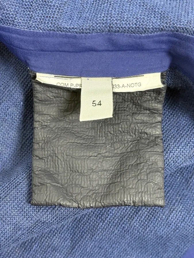 Armani Armani Collezioni Navy Waxed Coated Light Jacket Size US L / EU 52-54 / 3 - 13 Thumbnail