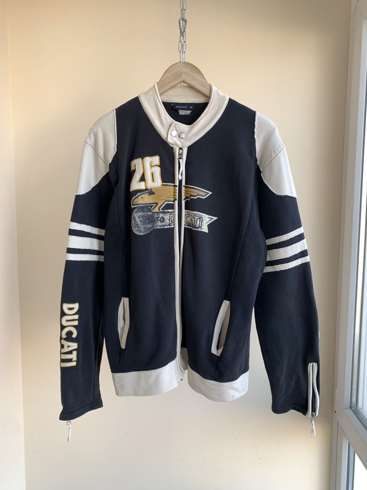 Ducati Moto 26 Racing Cotton Zip Light Jacket Vintage 2000s 90s Size US L / EU 52-54 / 3 - 1 Thumbnail