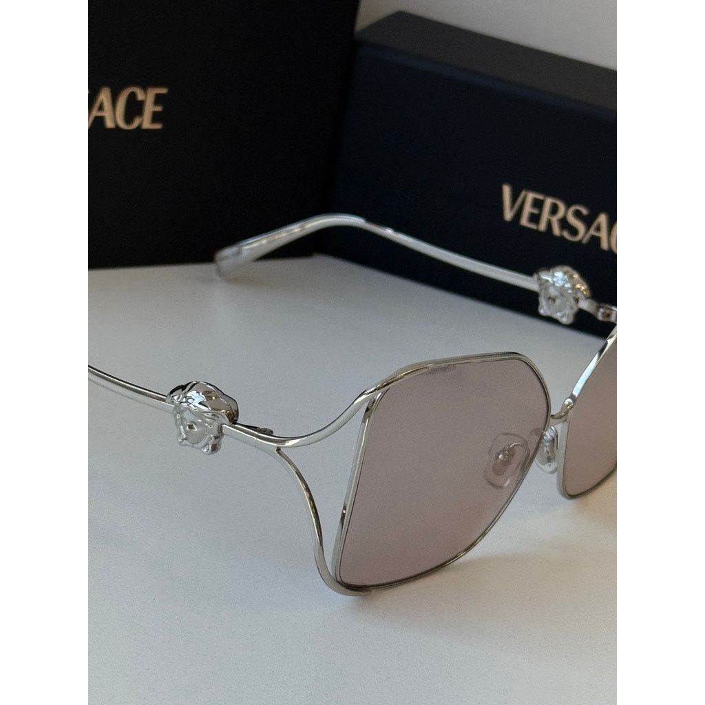 Versace NEW Versace VE2288 Silver Pink Mirror Medusa Sunglasses Size ONE SIZE - 4 Thumbnail