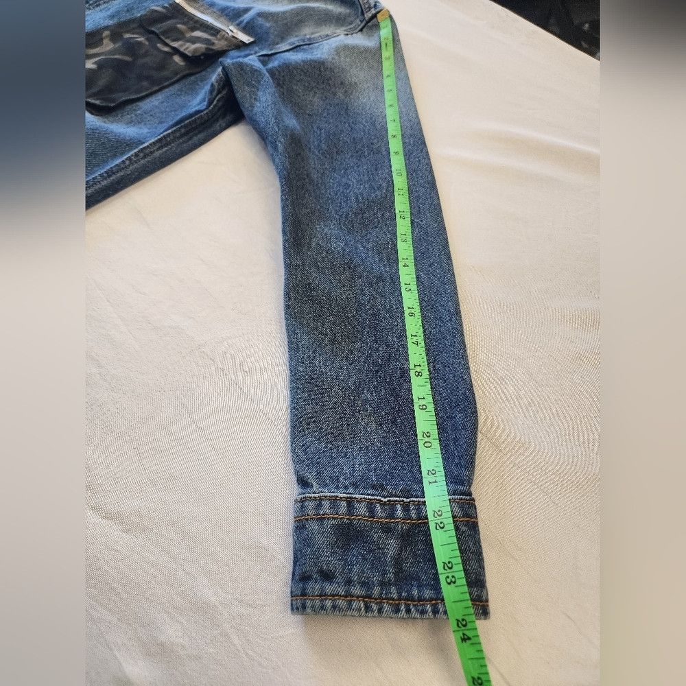 Other Five CM Blue Denim Jean Button Front Shacket Camo Shirt Size US S / EU 44-46 / 1 - 8 Thumbnail