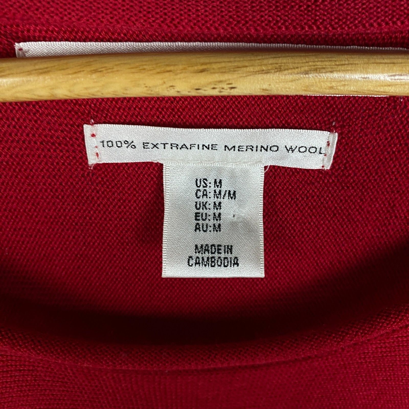 Other Max Studio Sweater Merino Wool Size M Red Long Sleeve ` Size M / US 6-8 / IT 42-44 - 4 Thumbnail