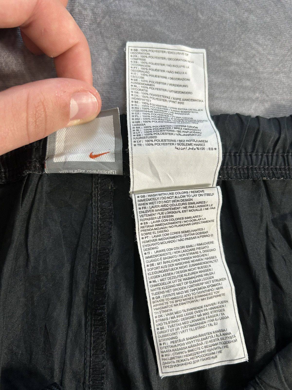 Nike Nike Vintage Black Trackpants-Reflective Zip Cuffs Y2K 90s Size US 34 / EU 50 - 14 Thumbnail