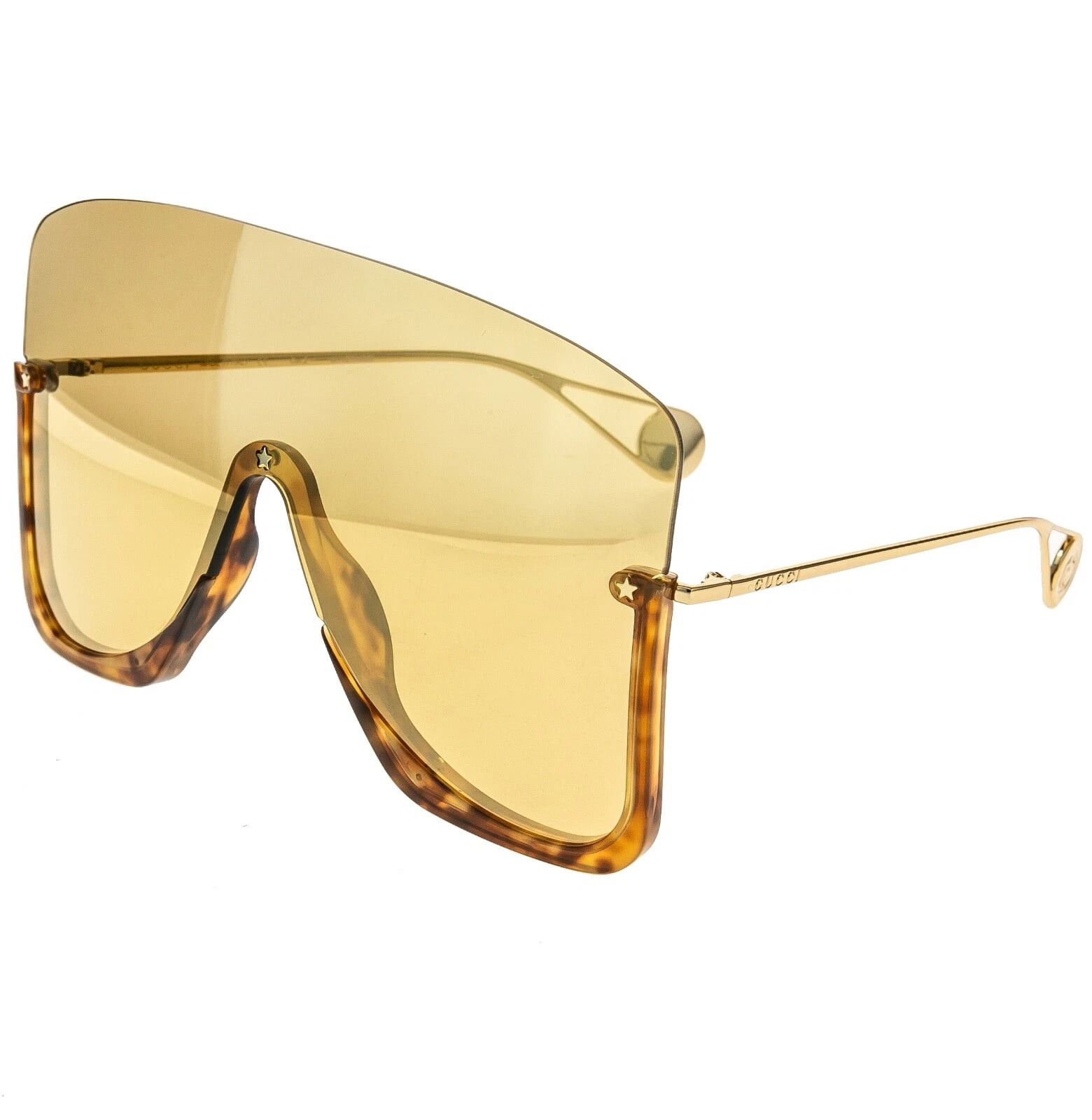 Gucci GUCCI GG0540S STAR 0540 Blonde Mirrored Sunglasses 003 Size ONE SIZE - 11 Thumbnail