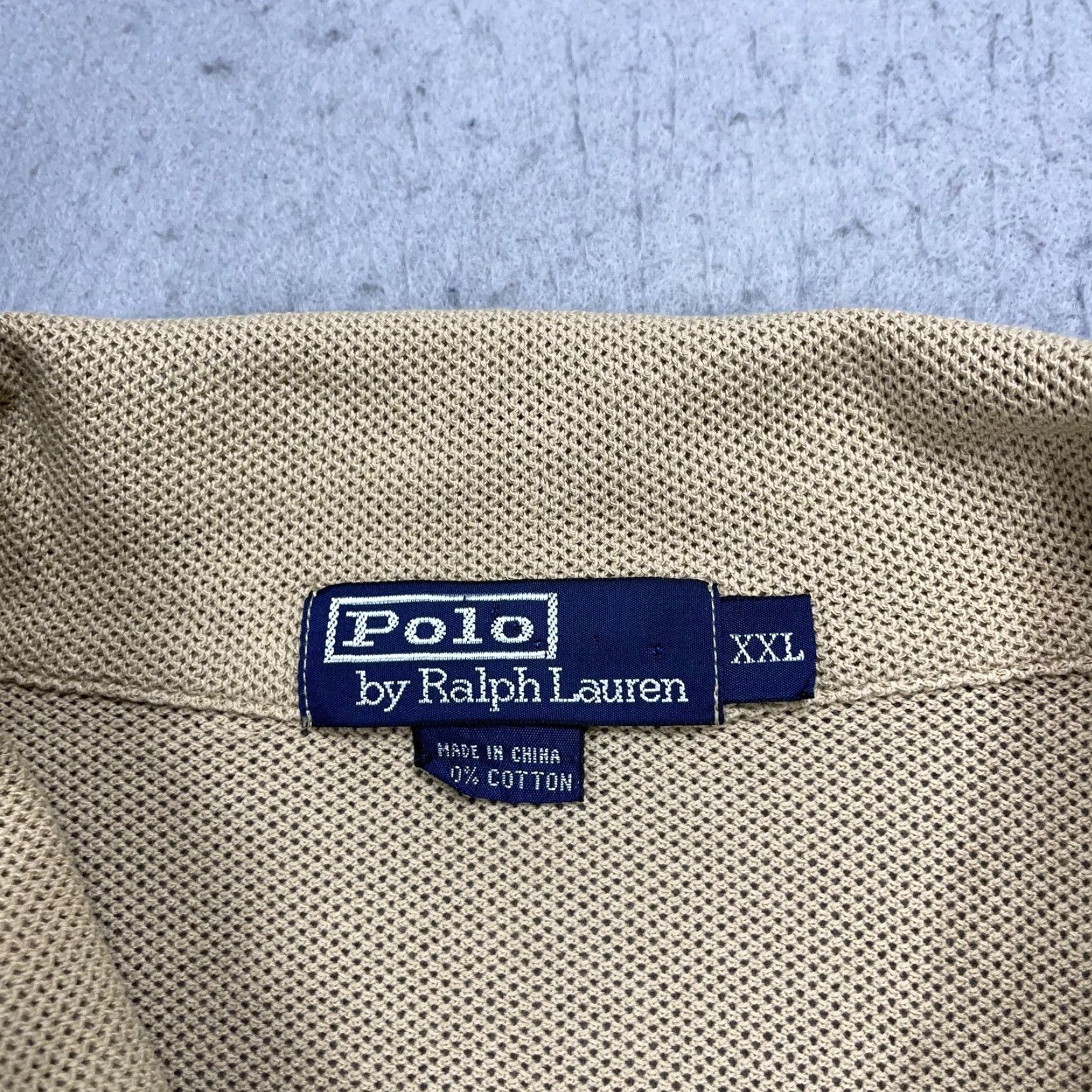 Polo Ralph Lauren VINTAGE Polo Ralph Lauren Shirt Mens 2XL Short Sleeve Button-Up Knit Pocket Chest Beige Cotton Knit Camp Textured Size US XXL / EU 58 / 5 - 4 Thumbnail