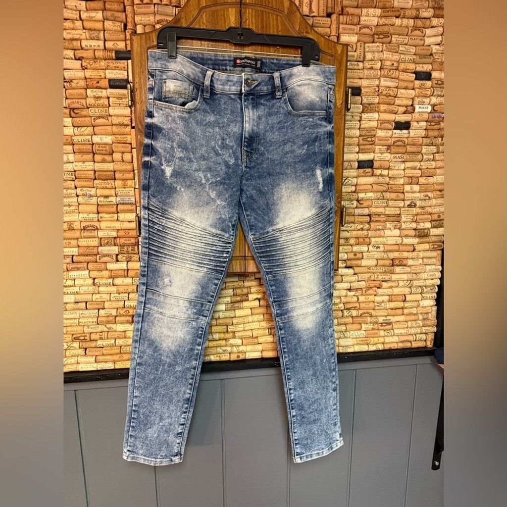 Southpole Y2K South Pole acid washed distressed skinny denim Size US 34 / EU 50 - 2 Thumbnail