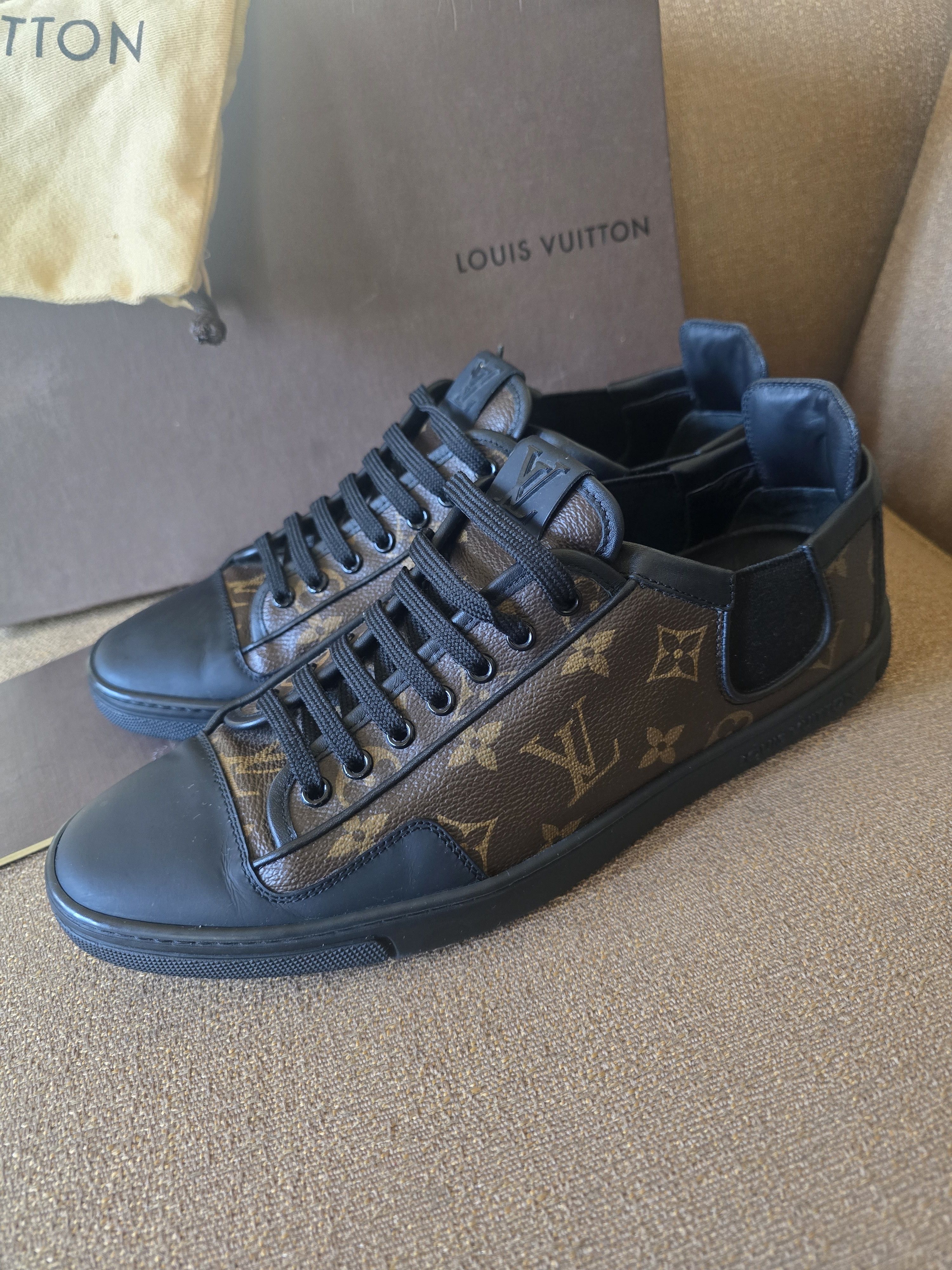 Louis Vuitton Louis Vuitton Brown/Black Monogram Sneakers Size 7.5/US 8.5 Size US 8.5 / EU 41-42 - 7 Thumbnail