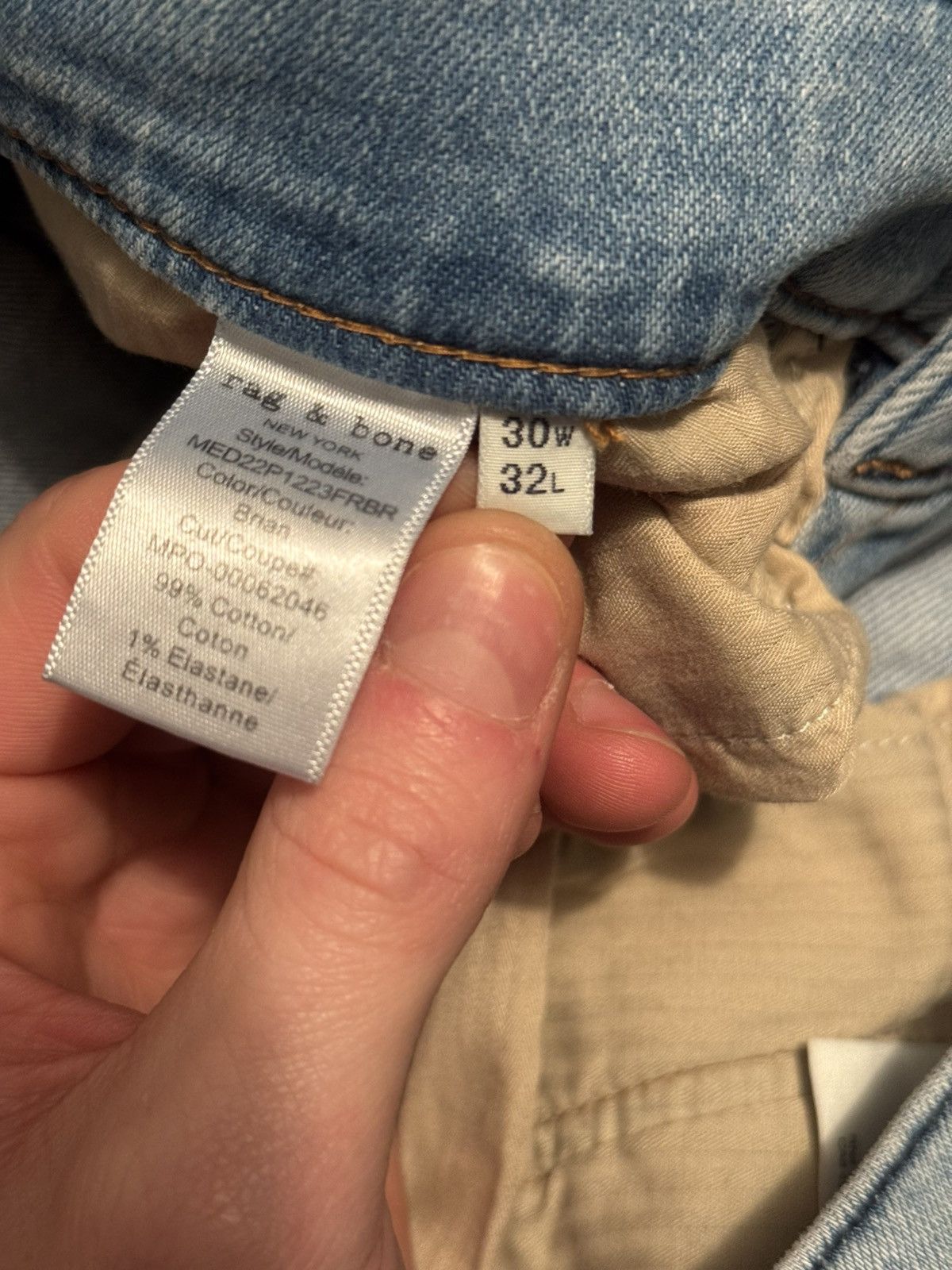 Rag & Bone Rag & Bone Powder Blue Denim Jeans (Fit 2 Slim) Size US 30 / EU 46 - 4 Thumbnail