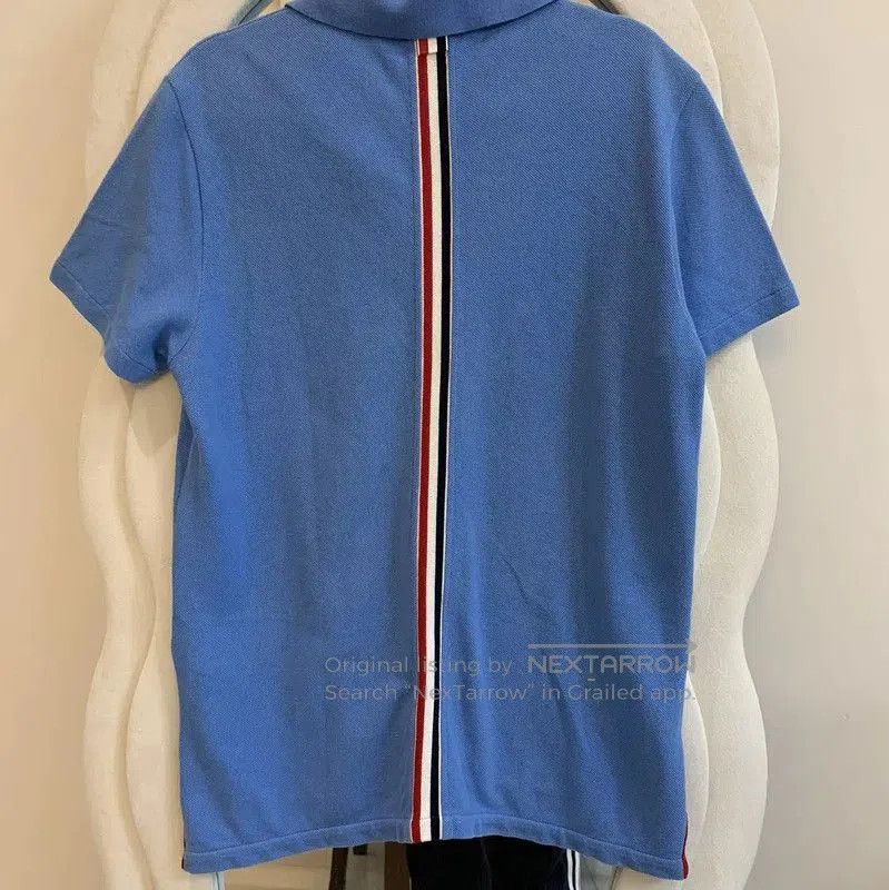 Thom Browne Thom Browne Blue Cotton Short Sleeve Polo . Size US M / EU 48-50 / 2 - 3 Thumbnail