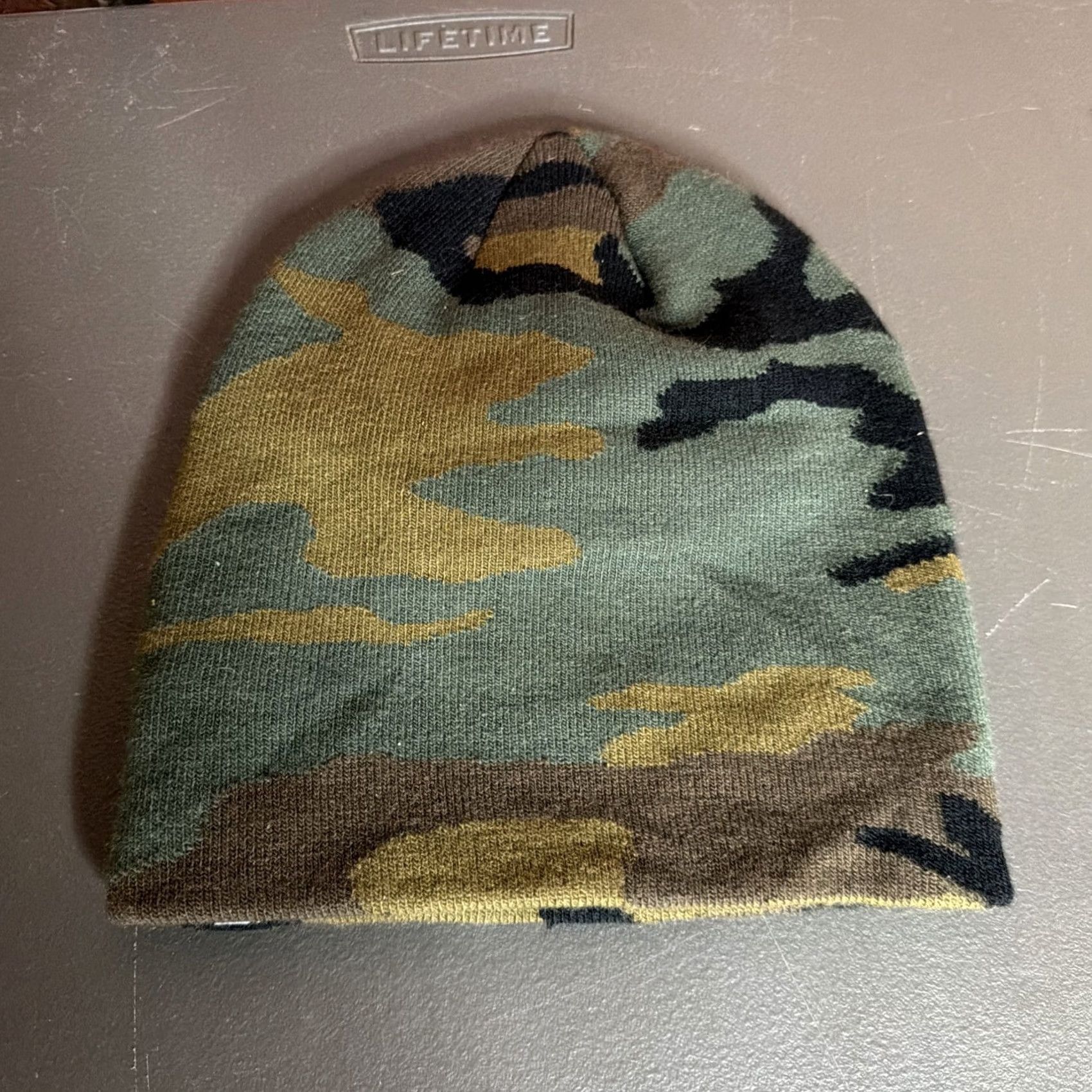 Vans Vans Off The Wall Beanie Camouflage Logo Green One Size Womens Size ONE SIZE - 2 Thumbnail