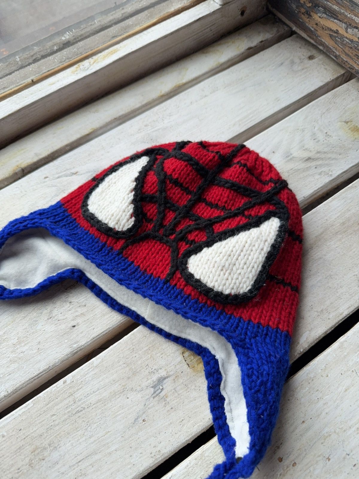 Japanese Brand × Marvel Comics × Vintage Vintage 90s THE AMAZING SPIDERMAN BEANIE Trapper Y2K HATS Size ONE SIZE - 3 Thumbnail