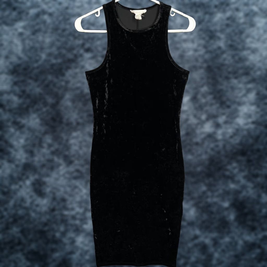 Forever 21 FOREVER 21 Womens Midi Velvet Sleeveless Bodycon Dress Black M Size M / US 6-8 / IT 42-44 - 1 Thumbnail