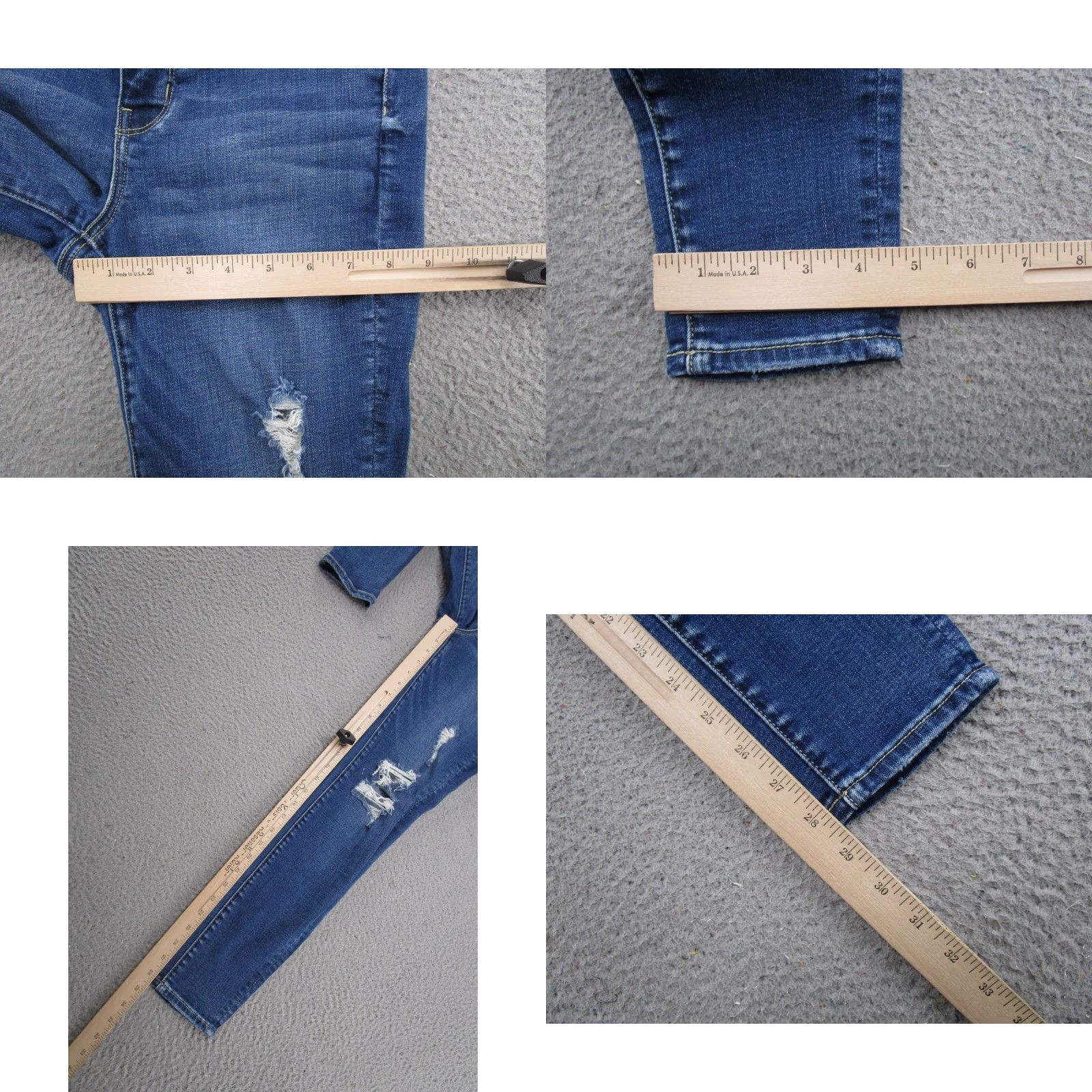 American Eagle Outfitters American Eagle Outfitters Jegging Jeans Size 8 Distressed Blue Super Stretch Hi Rise 5-Pocket Womens Size 30" / US 8 / IT 44 - 8 Thumbnail