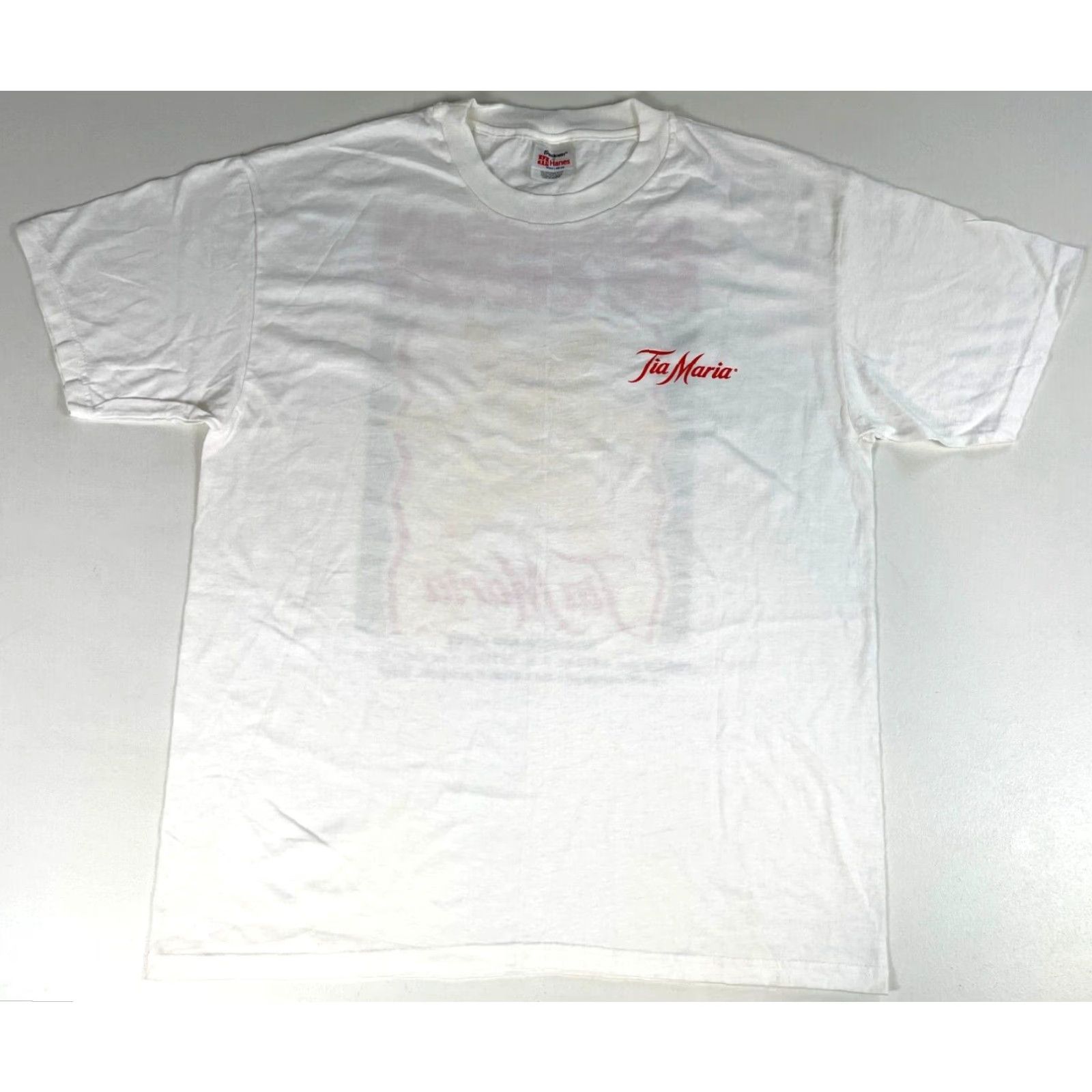 Vintage Vintage Stedman by Hanes T-Shirt Double-Sided Sz L White Adult L Tia Maria Jamaican Me Crazy Cocktail Recipe Mens Size US L / EU 52-54 / 3 - 2 Thumbnail