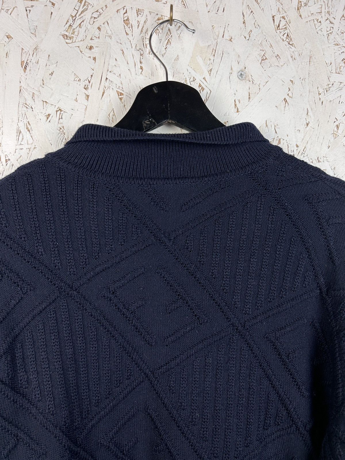 Fendi 90s Vintage Fendi Uomo Monogram Wool Collared Sweater Size US M / EU 48-50 / 2 - 8 Thumbnail