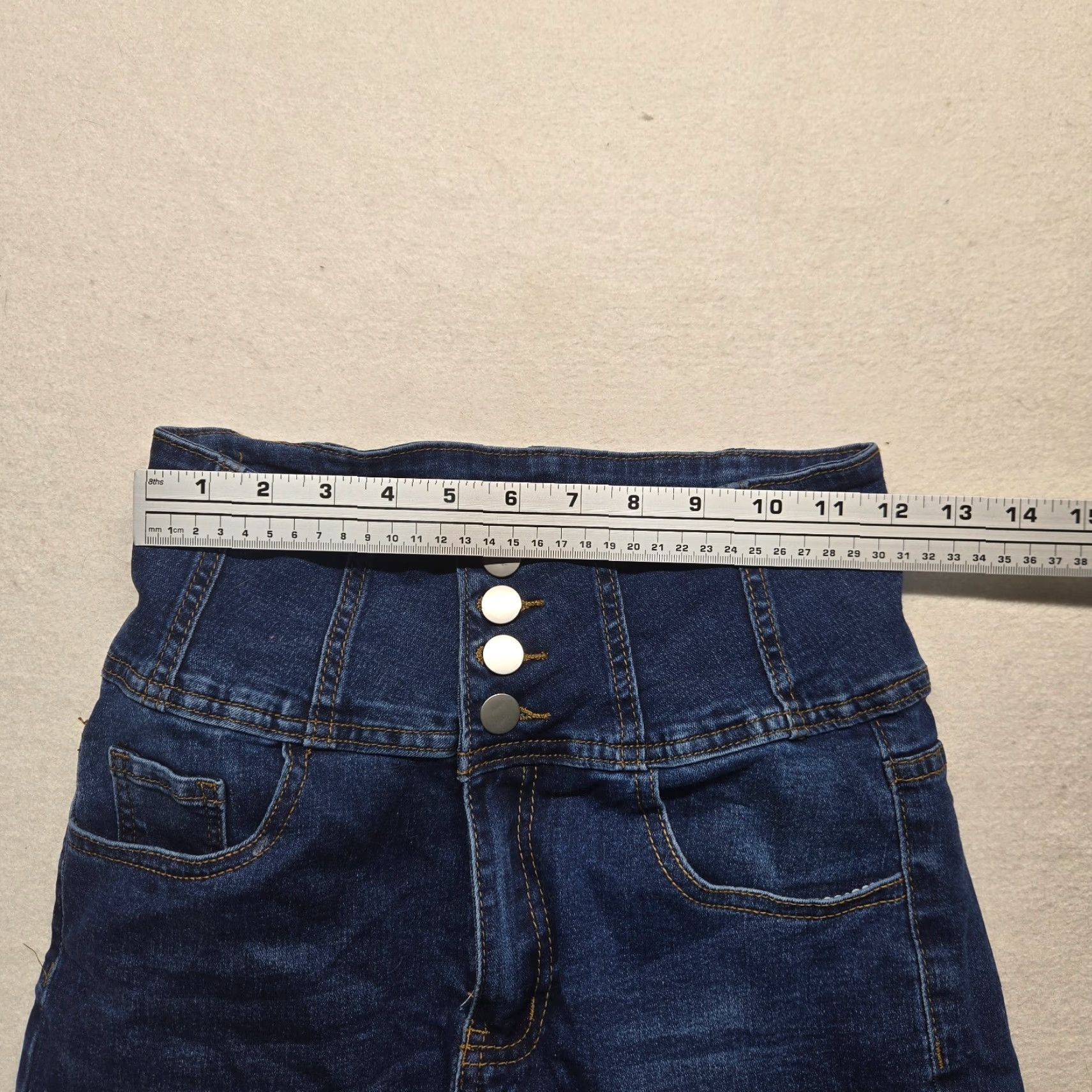 Denime Blue Maternity Denim Shorts Women's Size M Medium Dark Wash Denim Shorts Maternity Women Blue Size M Medium Dark Wash Size 32" / US 10 / IT 46 - 3 Thumbnail