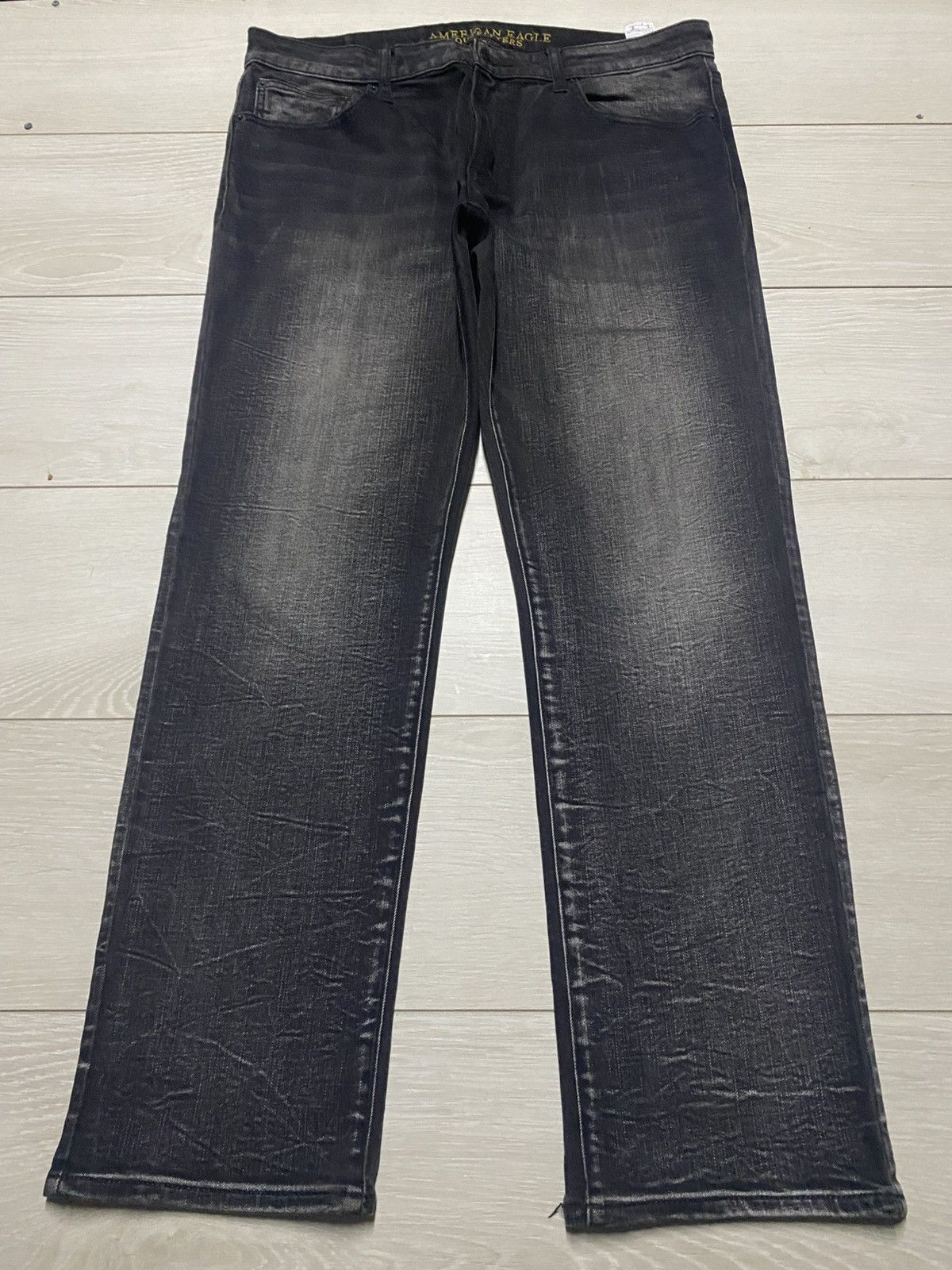 American Eagle Outfitters Vintage American Eagle Outfitter Black Denim Tears Slim Jean Size US 36 / EU 52 - 1 Thumbnail