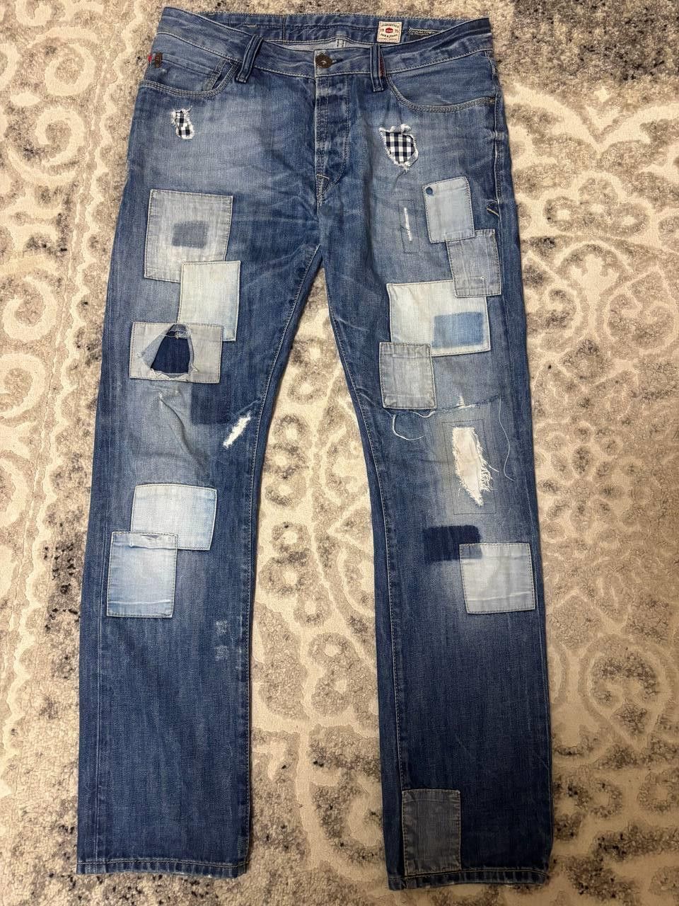 Jack & Jones Jack & Jones 1975 Patchwork Distressed Jeans Men’s Vintage Size US 32 / EU 48 - 1 Thumbnail