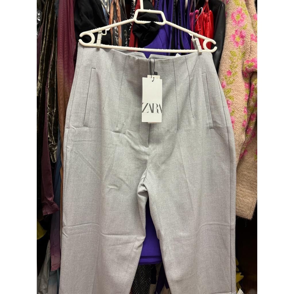 ZARA BNWT HIGH WAIST PANTS TROUSERS GREY 1478