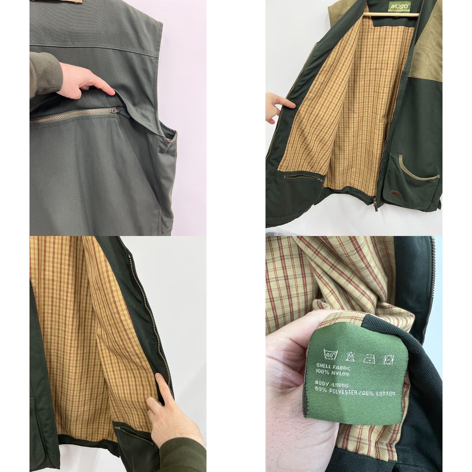 Musto MUSTO Gilet Jacket Vest Mens 2XL Hunting Green Nylon Cotton Polyester Jacket Gilet 2XL Mens Size US XXL / EU 58 / 5 - 8 Thumbnail