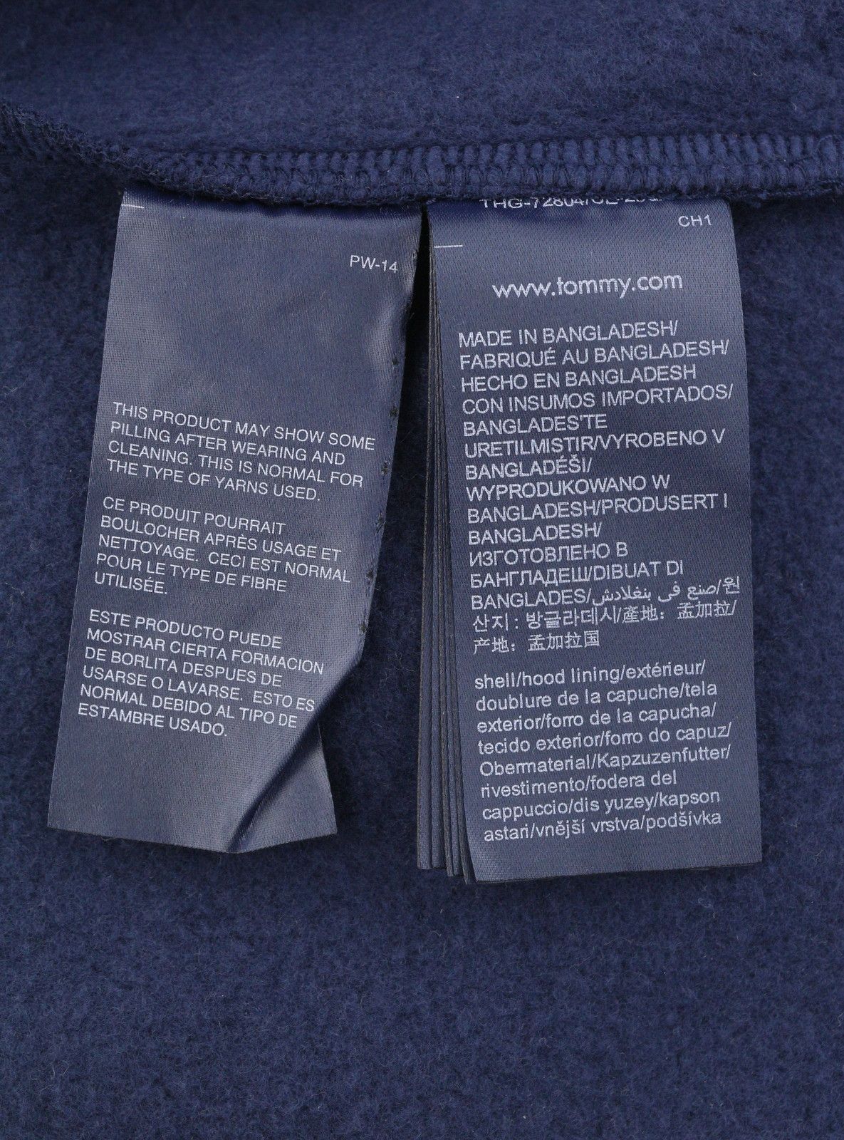Tommy Hilfiger COLLEGE WASH L Dark Blue Pullover Hoodie 87408 Size US L / EU 52-54 / 3 - 8 Thumbnail