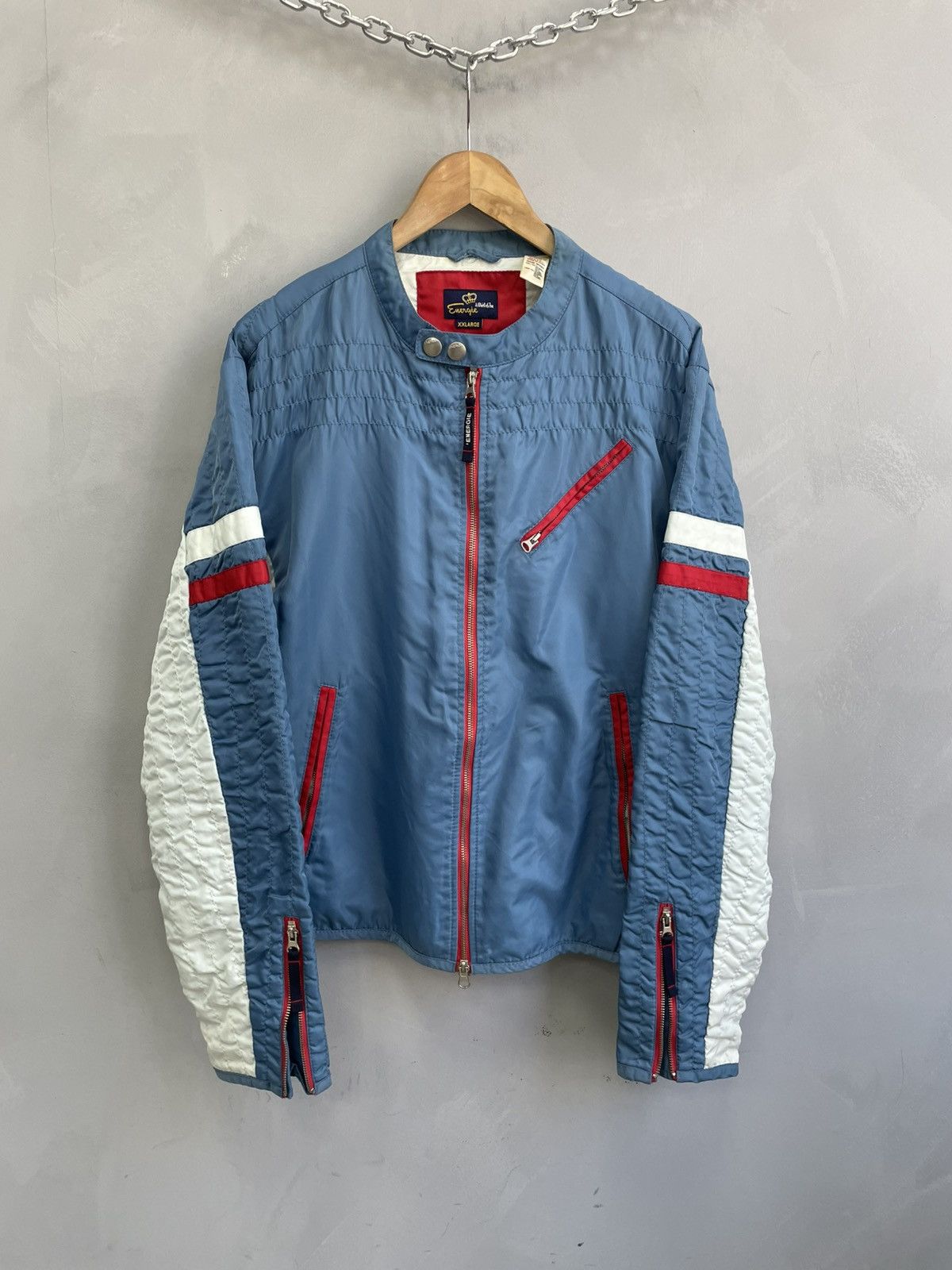 Energie Energie nylon racing moto jacket cropped y2k Size US XL / EU 56 / 4 - 1 Thumbnail